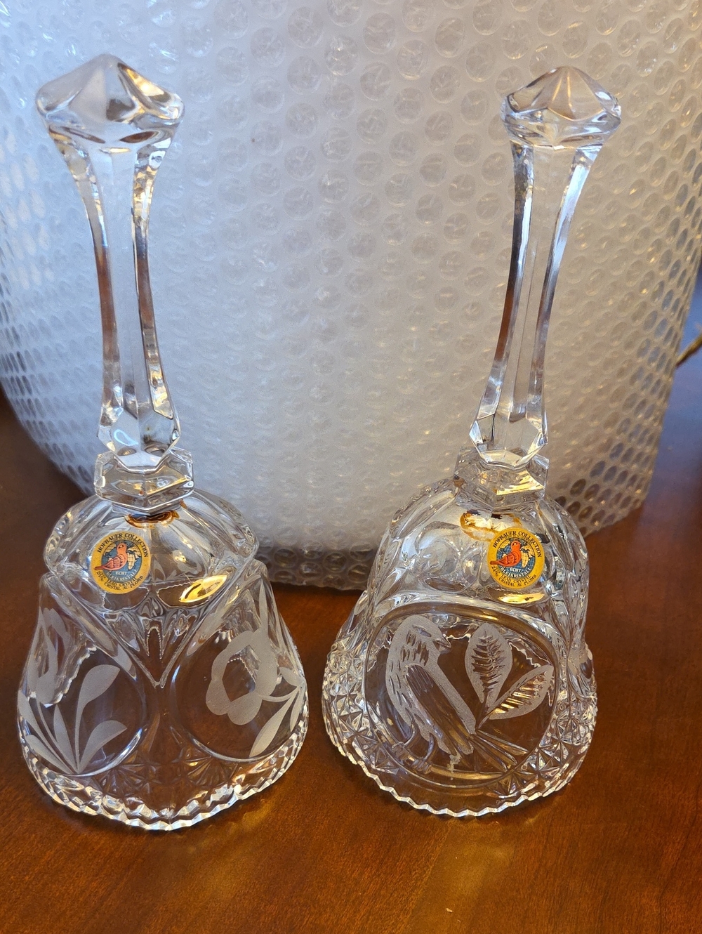 Pair Of Hofbauer Byrdes Collection 24 % Lead Cystal -made In West Germany